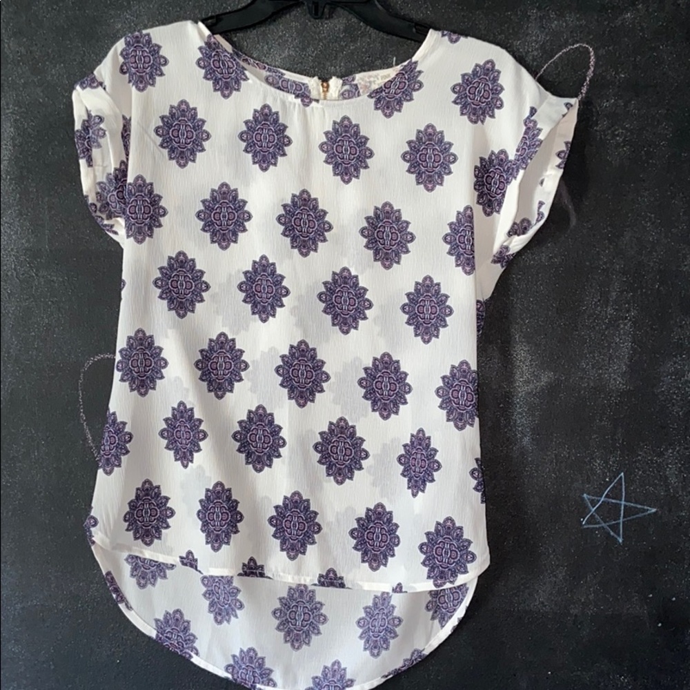 Purple paisley blouse